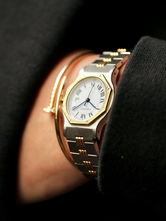 Cartier Santos Octagon LM With box