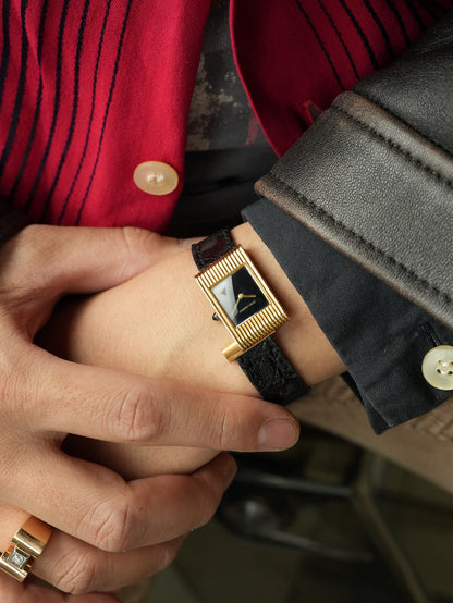 Boucheron Reflet / 70's / 18K / Blk dial with box 