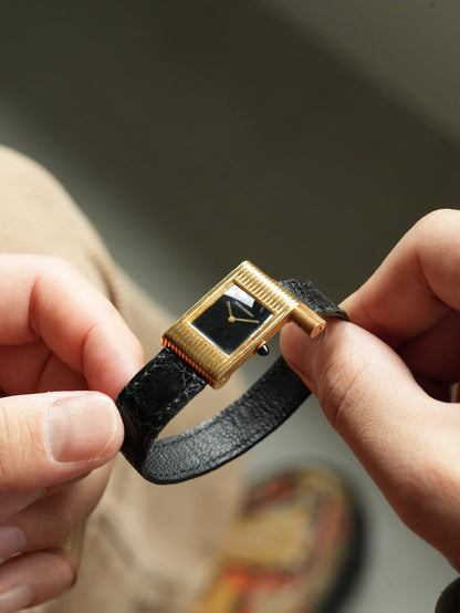 Boucheron Reflet / 70's / 18K / Blk dial with box 