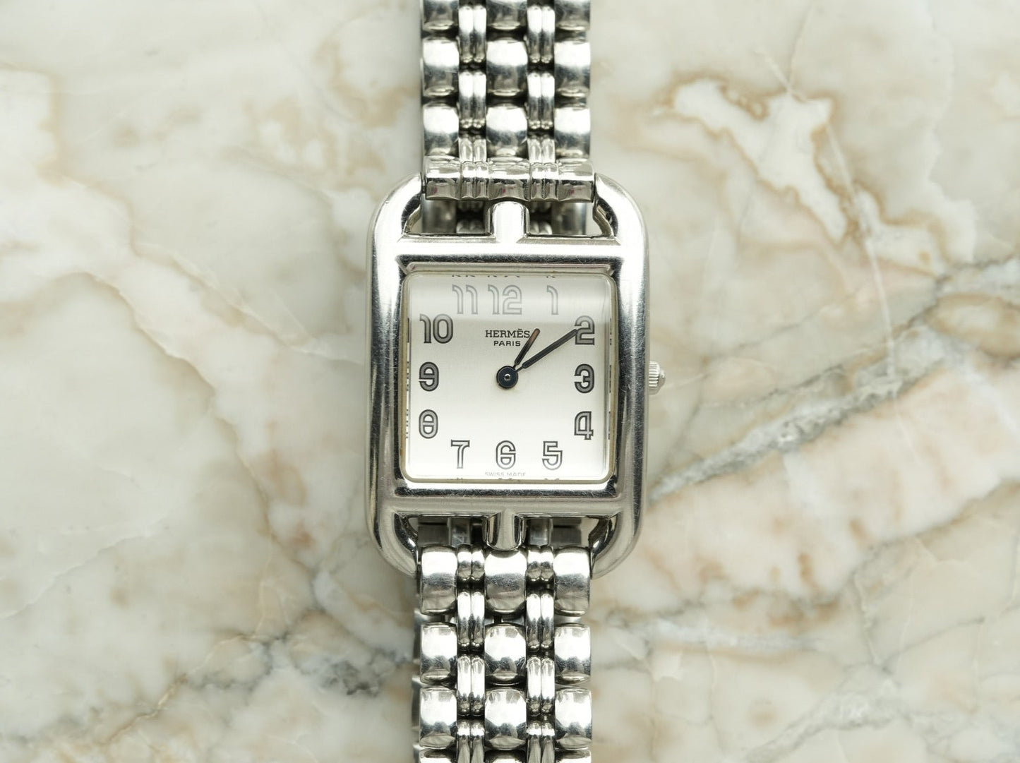 Hermès Cape Cod Ref. 88330 SV925 – Original Leather Strap & Original Buckle Full Set 