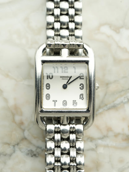 Hermès Cape Cod Ref.1575526 Silver 925 Case Stainless Steel Bracelet Quartz Watch