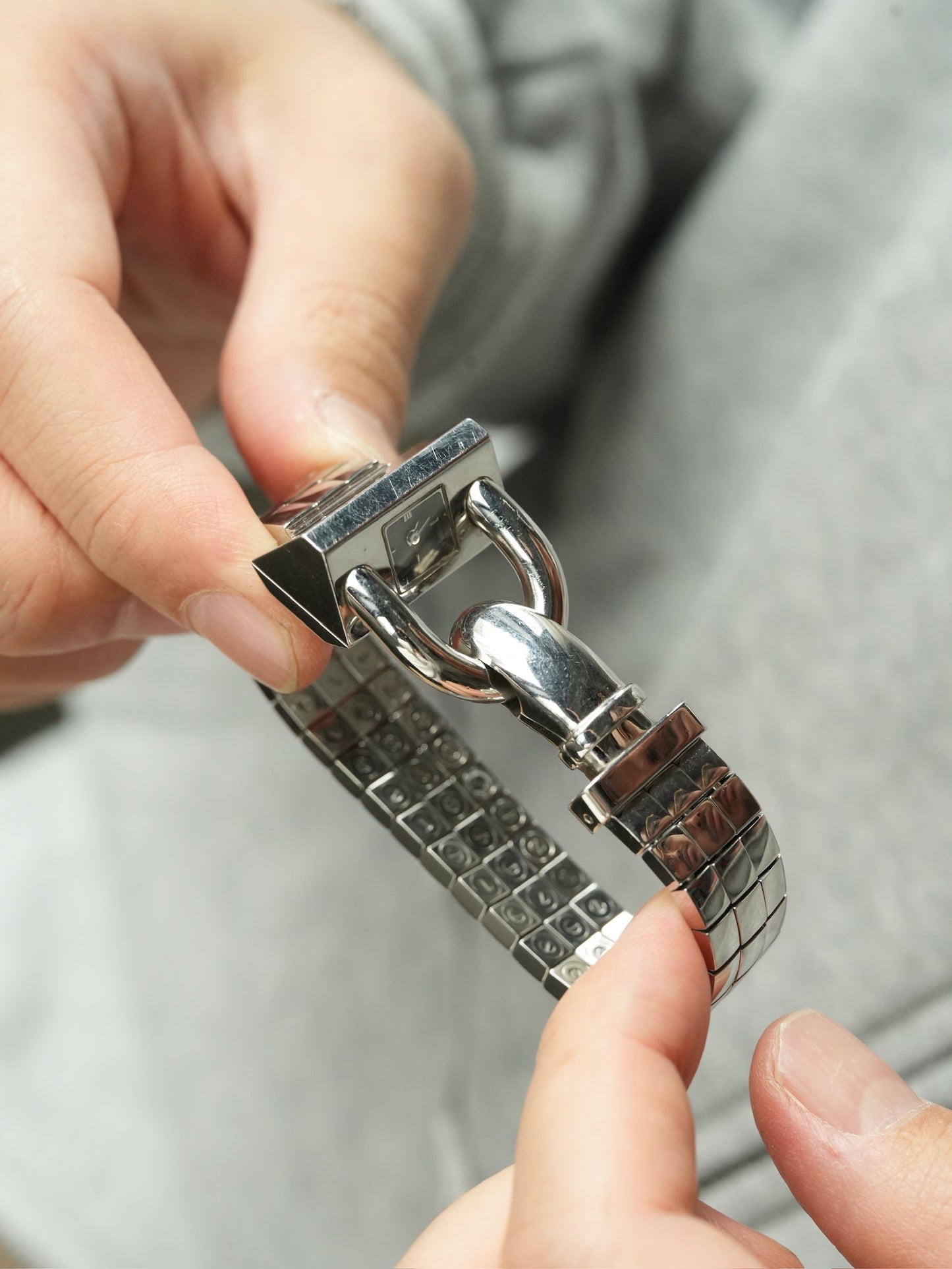 Hermès Cape Cod Ref. 88330 SV925 – Original Leather Strap & Original Buckle Full Set 