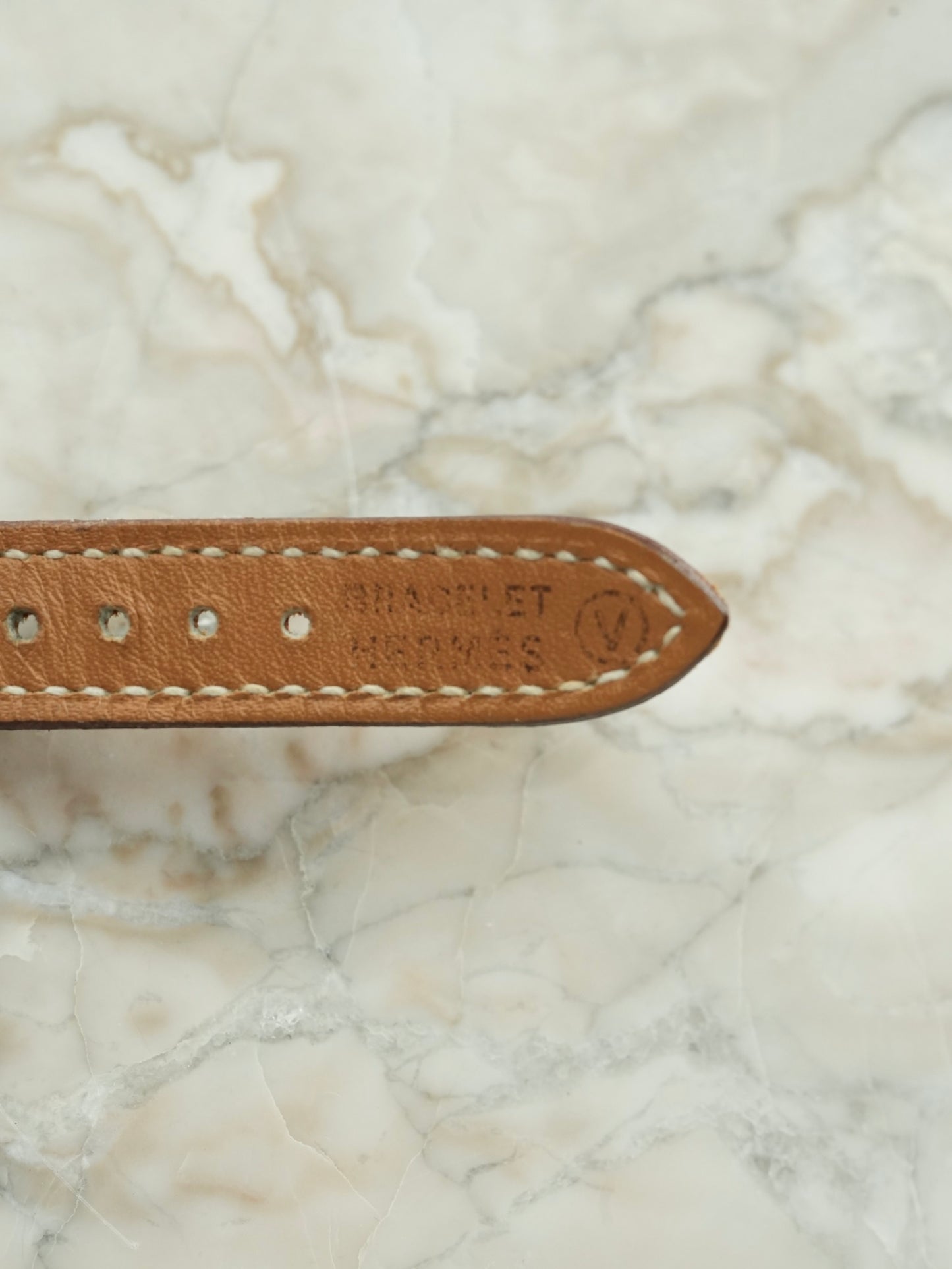 Hermès Kelly Watch Gold Dial with Original Brown Leather Strap & Buckle