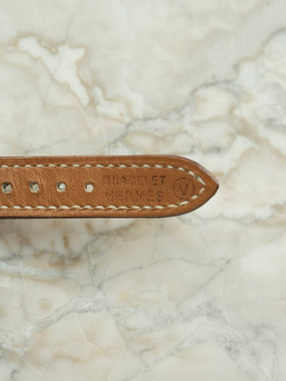Hermès Kelly Watch Gold Dial with Original Brown Leather Strap & Buckle