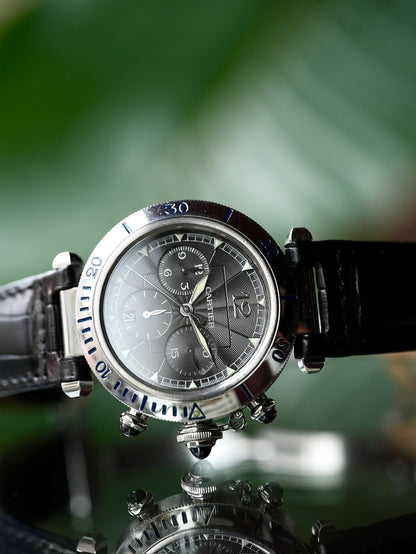 Cartier Pasha Chronograph / SS x PT limited model With box