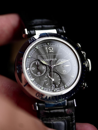 Cartier Pasha Chronograph / SS x PT limited model With box