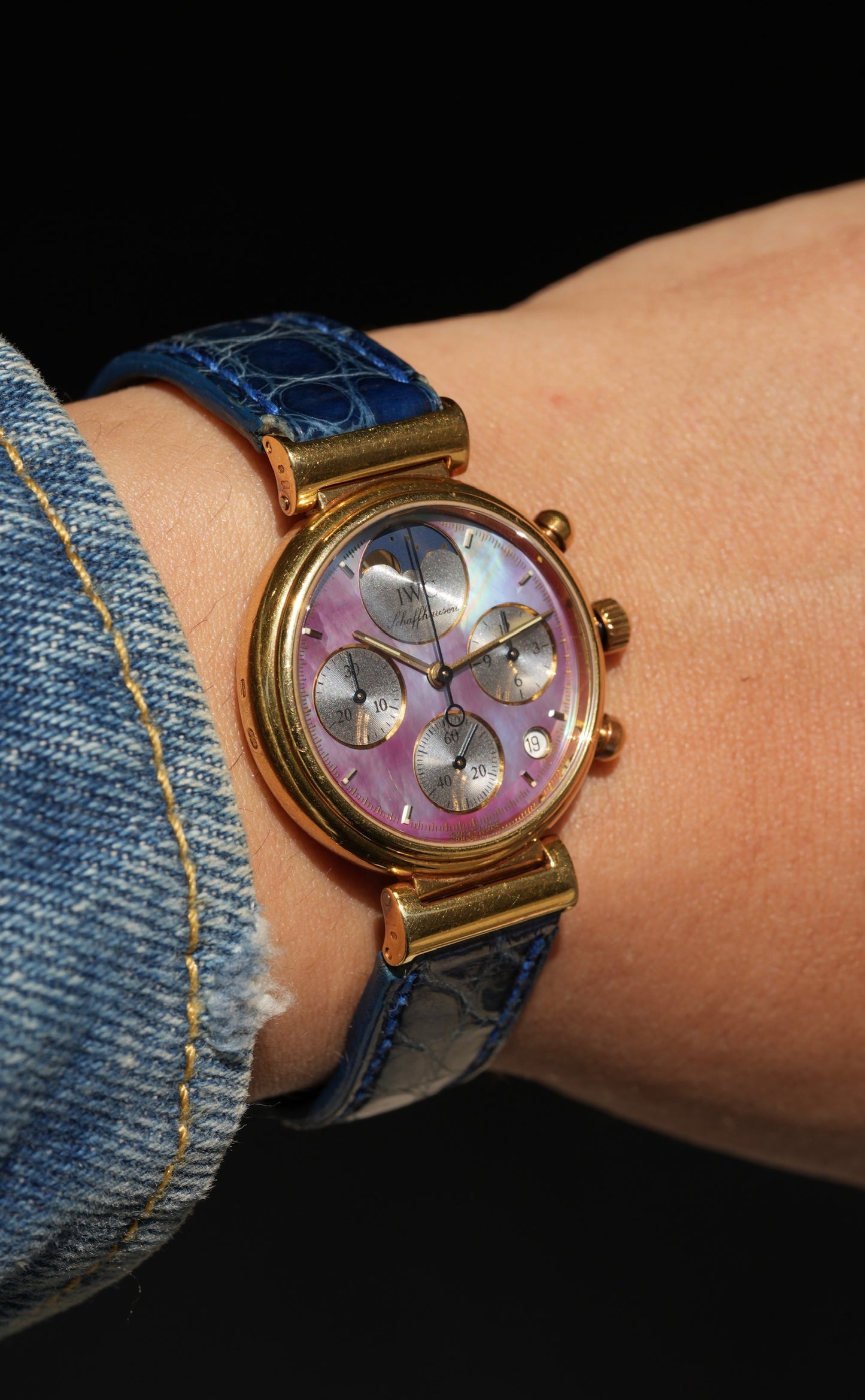 IWC Da Vinci Chronograph Black MOP dial With paper