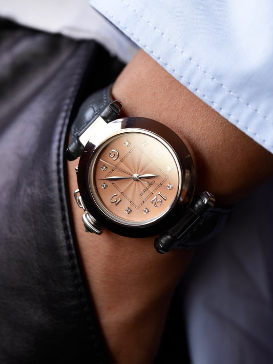 Cartier / Pasha / 18WG / Salmon dial limited model