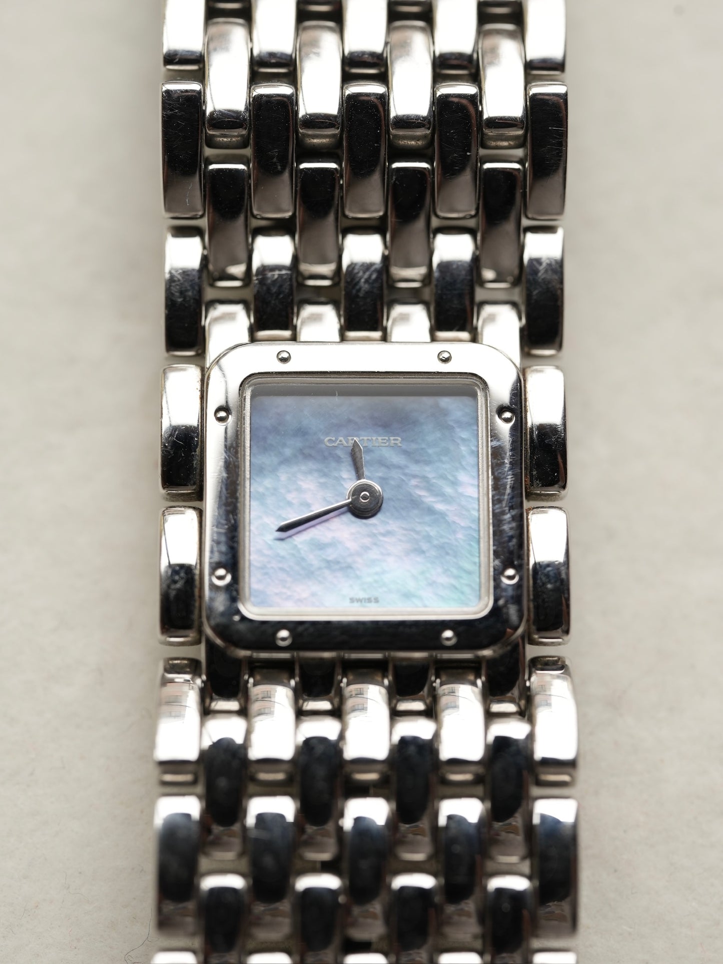 Cartier Swiss Quartz Ladies Watch Mop Dial Panthere