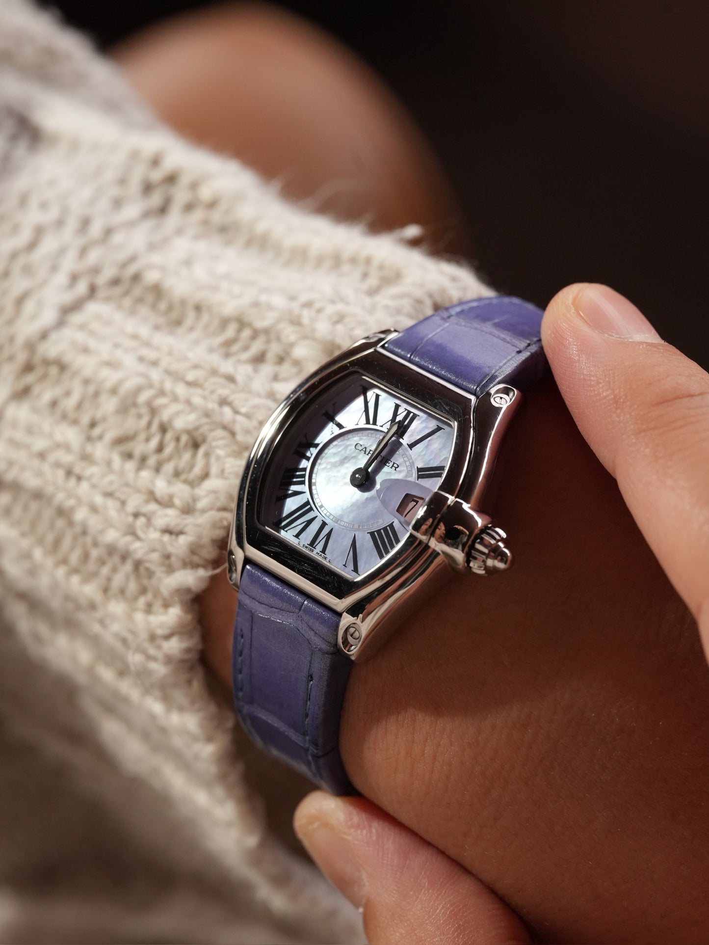 Cartier Roadster MOP dial