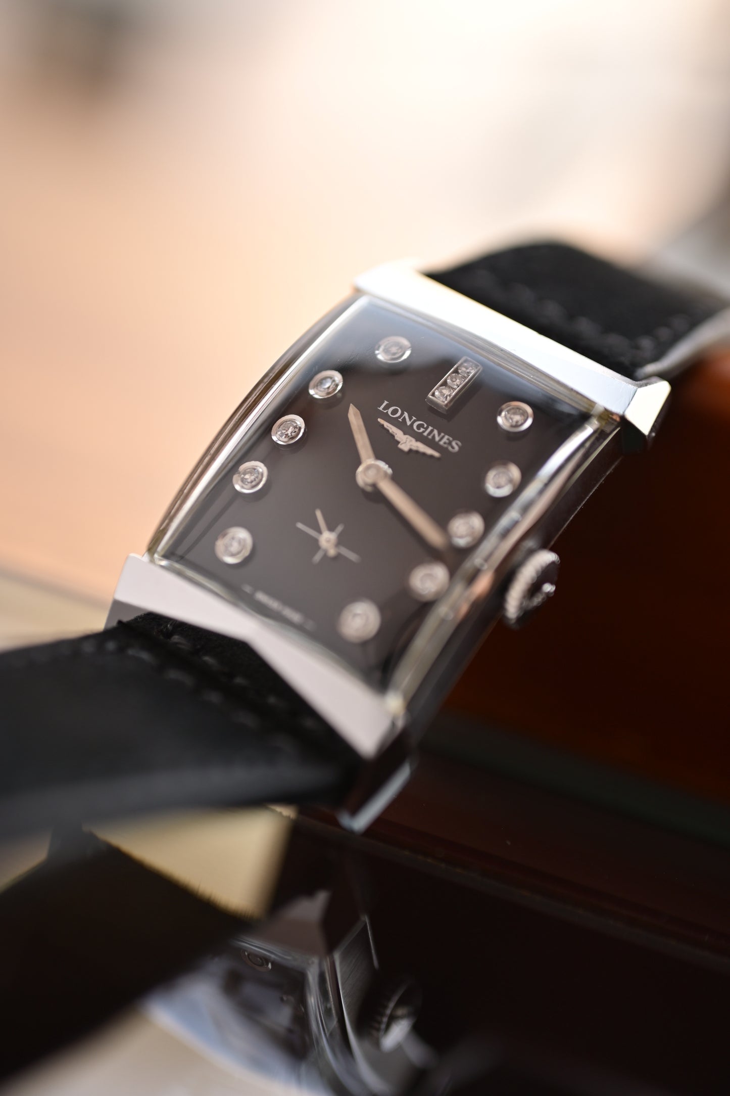 Longines 14K case Diamond index 50's 