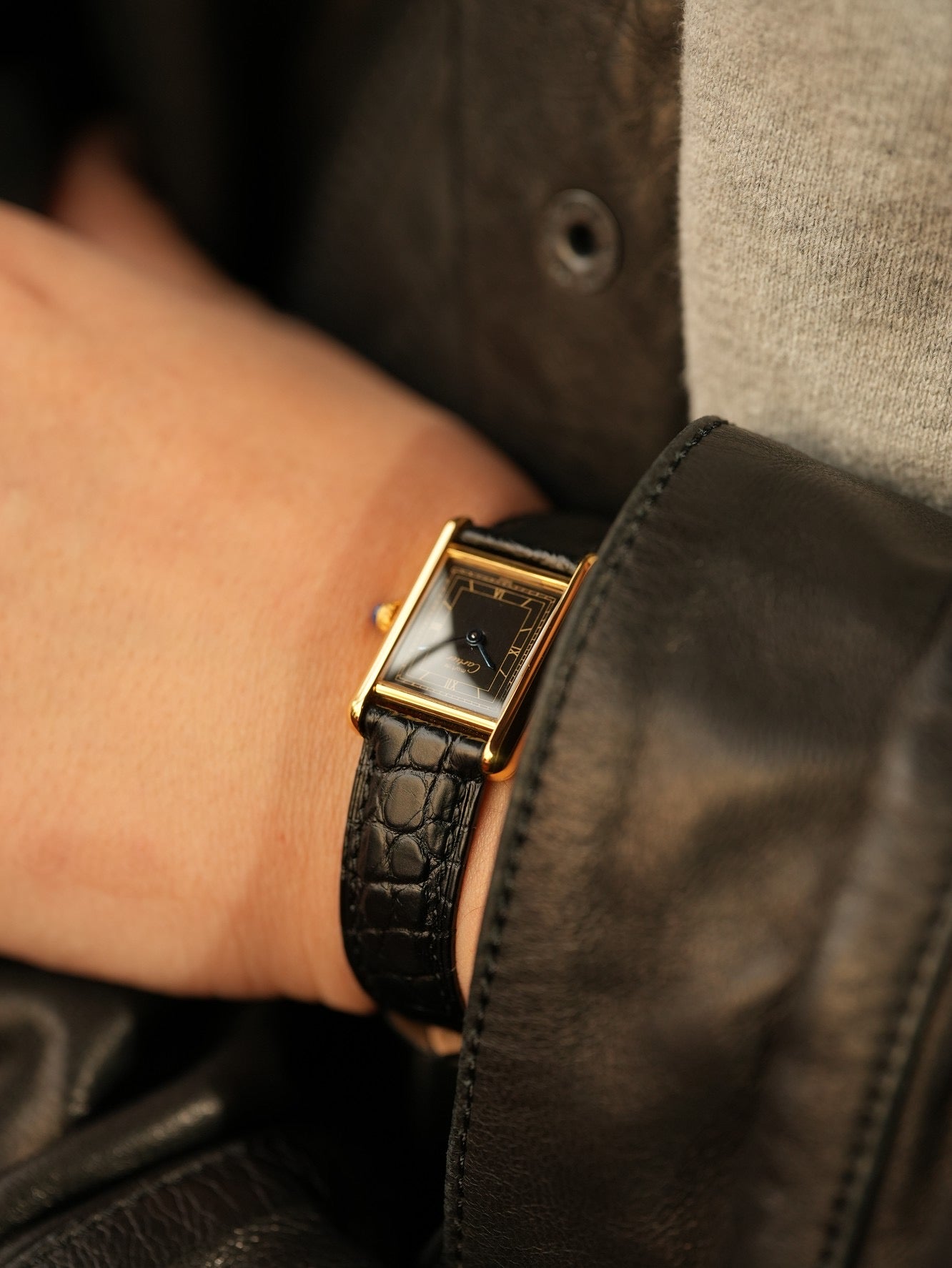 Cartier / Tank SM QZ 5057001 black gold