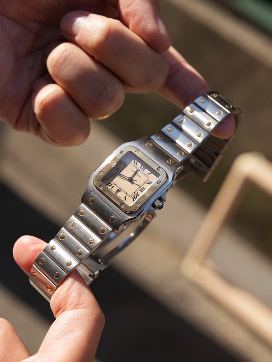 Cartier Santos Galbee 18k×SS LM With Box 