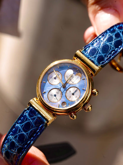 IWC Da Vinci Chronograph Blue MOPdial Fullset 