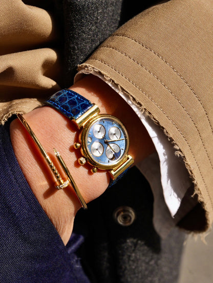 IWC Da Vinci Chronograph Blue MOPdial Fullset 
