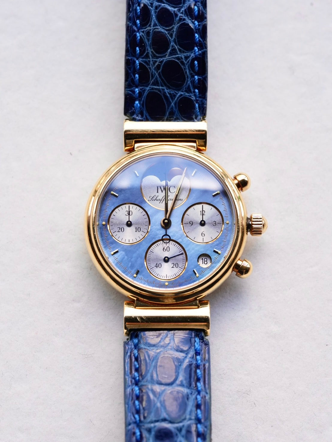 IWC Da Vinci Chronograph Blue MOPdial Fullset 