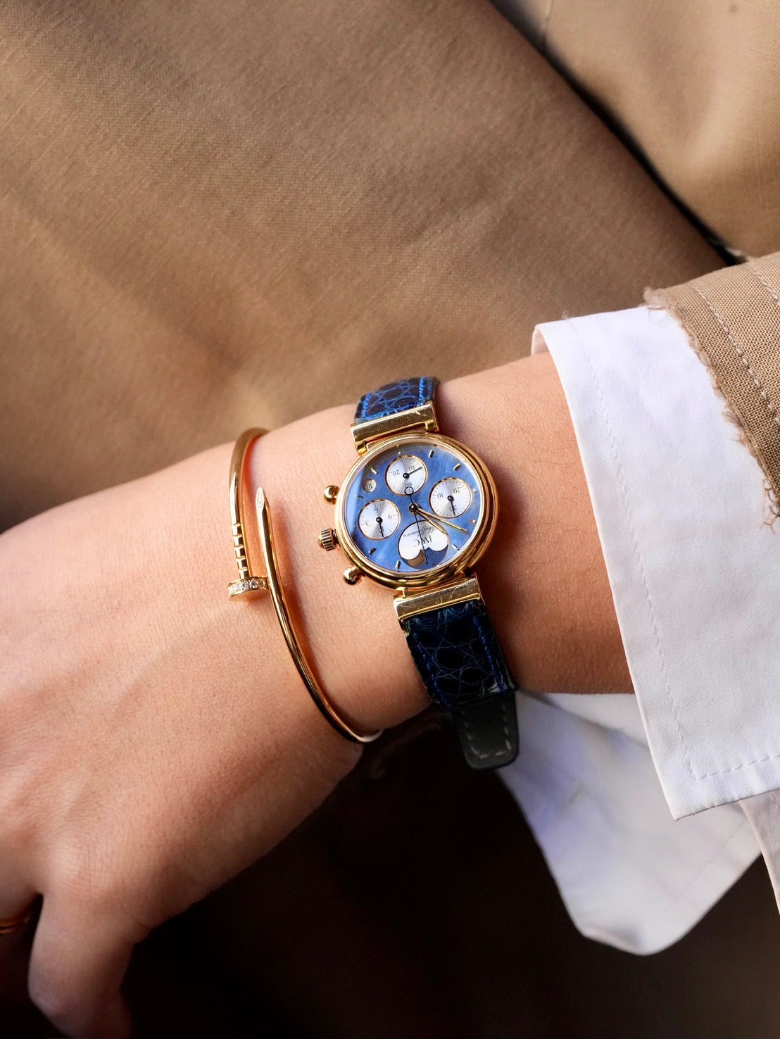 IWC Da Vinci Chronograph Blue MOPdial Fullset 