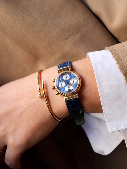 IWC Da Vinci Chronograph Blue MOPdial Fullset 