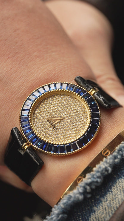 DeLaneau Diamond x Sapphire dress watch 