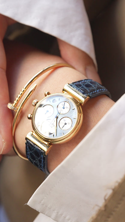 IWC Da Vinci Chronograph Blue MOPdial Fullset 